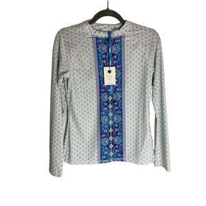 NWT Aqua Et Sol Swim Half Zip Long Sleeve Shirt-sz Medium